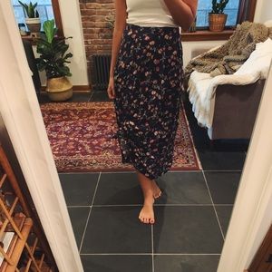 Floral print maxi skirt